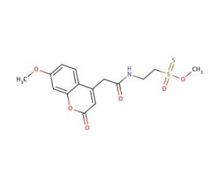 N-[2-Methanethiosulfonylethyl]-7-methoxycoumarin-4-acetamide (CAS 887406-79-3) - chemical structure image