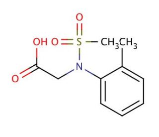 N-(2-Methylphenyl)-N-(methylsulfonyl)glycine - chemical structure image