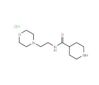 N-(2-morpholin-4-ylethyl)piperidine-4-carboxamide hydrochloride - chemical structure image