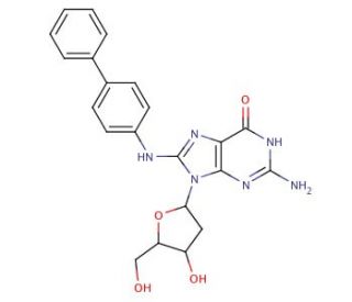 N-(2&prime;-Deoxyguanosin-8-yl)-4-Aminobiphenyl (CAS 84283-08-9) - chemical structure image