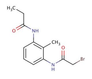 N-{3-[(2-Bromoacetyl)amino]-2-methylphenyl}propanamide (CAS 1138443-74-9) - chemical structure image
