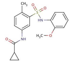 N-(3-{[(2-methoxyphenyl)amino]sulfonyl}-4-methylphenyl)cyclopropanecarboxamide - chemical structure image