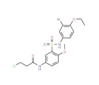 N-(3-{[(3-bromo-4-ethoxyphenyl)amino]sulfonyl}-4-methoxyphenyl)-3-chloropropanamide - chemical structure image