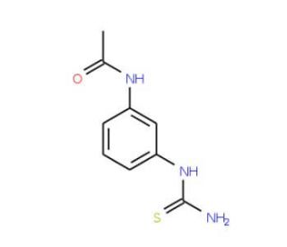N-{3-[(aminocarbonothioyl)amino]phenyl}acetamide (CAS 1614-34-2) - chemical structure image