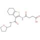 N-{3-[(Tetrahydro-furan-2-ylmethyl)-carbamoyl]-4,5,6,7-tetrahydro-benzo[b]thiophen-2-yl}-succinamic acid - chemical structure