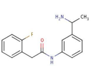 N-[3-(1-aminoethyl)phenyl]-2-(2-fluorophenyl)acetamide - chemical structure image