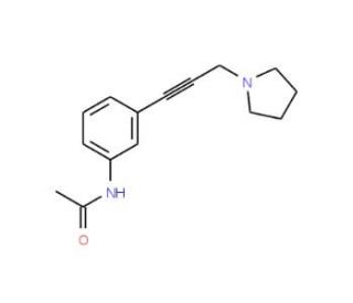 N-{3-[3-(1-Pyrrolidinyl)-1-propynyl]-phenyl}acetamide - chemical structure image