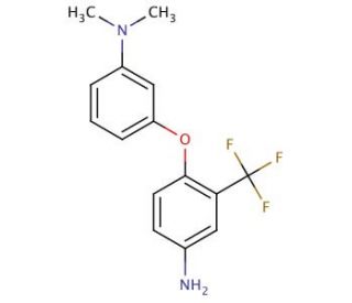 N-{3-[4-Amino-2-(trifluoromethyl)phenoxy]phenyl}-N,N-dimethylamine - chemical structure image