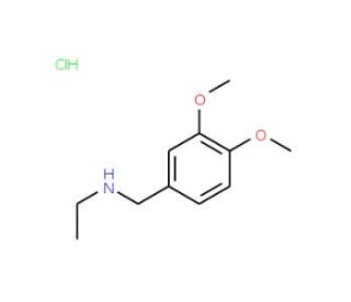 N-(3,4-dimethoxybenzyl)-N-ethylamine hydrochloride (CAS 40171-95-7) - chemical structure image