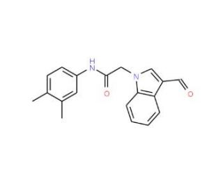 N-(3,4-Dimethyl-phenyl)-2-(3-formyl-indol-1-yl)-acetamide - chemical structure image