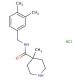 N-(3,4-Dimethylbenzyl)-4-methylpiperidine-4-carboxamide hydrochloride - chemical structure image