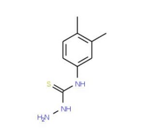 N-(3,4-dimethylphenyl)hydrazinecarbothioamide (CAS 6610-33-9) - chemical structure image