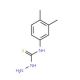 N-(3,4-dimethylphenyl)hydrazinecarbothioamide (CAS 6610-33-9) - chemical structure image