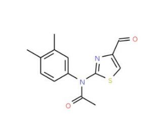 N-(3,4-dimethylphenyl)-N-(4-formyl-1,3-thiazol-2-yl)acetamide - chemical structure image