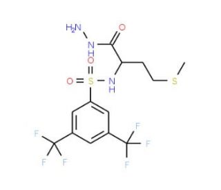 N-[3,5-Bis(trifluoromethyl)benzenesulphonyl]-L-methionyl hydrazide (CAS 175202-22-9) - chemical structure image