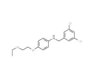 N-(3,5-Dichlorobenzyl)-4-(2-ethoxyethoxy)aniline (CAS 1040687-27-1) - chemical structure image