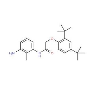 N-(3-Amino-2-methylphenyl)-2-[2,4-di(tert-butyl)-phenoxy]acetamide - chemical structure image