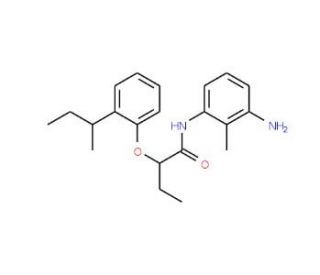 N-(3-Amino-2-methylphenyl)-2-[2-(sec-butyl)-phenoxy]butanamide - chemical structure image