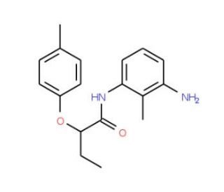 N-(3-Amino-2-methylphenyl)-2-(4-methylphenoxy)-butanamide - chemical structure image