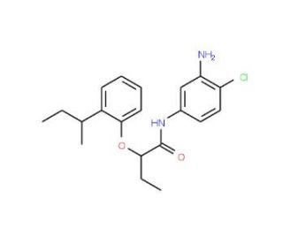 N-(3-Amino-4-chlorophenyl)-2-[2-(sec-butyl)-phenoxy]butanamide - chemical structure image