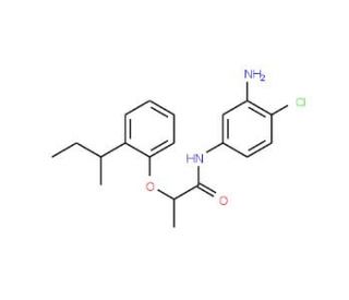 N-(3-Amino-4-chlorophenyl)-2-[2-(sec-butyl)-phenoxy]propanamide - chemical structure image