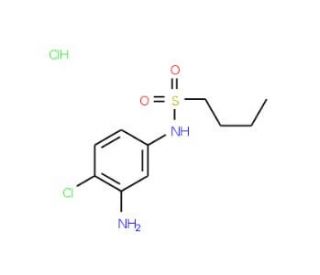 N-(3-amino-4-chlorophenyl)butane-1-sulfonamide hydrochloride - chemical structure image