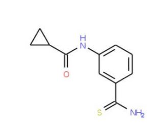 N-[3-(aminocarbonothioyl)phenyl]cyclopropanecarboxamide - chemical structure image