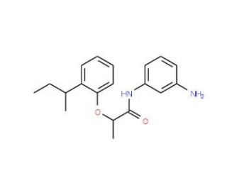 N-(3-Aminophenyl)-2-[2-(sec-butyl)phenoxy]-propanamide - chemical structure image