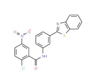 N-(3-Benzothiazol-2-yl-phenyl)-2-chloro-5-nitro-benzamide - chemical structure image