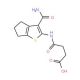 N-(3-Carbamoyl-5,6-dihydro-4H-cyclopenta[b]thiophen-2-yl)-succinamic acid - chemical structure image