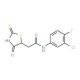 N-(3-Chloro-4-fluorophenyl)-2-(2-mercapto-4-oxo-4,5-dihydro-1,3-thiazol-5-yl)acetamide - chemical structure image