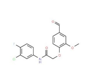 N-(3-chloro-4-fluorophenyl)-2-(4-formyl-2-methoxyphenoxy)acetamide - chemical structure image