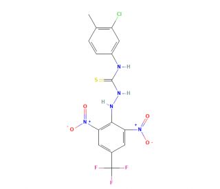 N-(3-Chloro-4-methylphenyl)-2-[2,6-dinitro-4-(trifluoromethyl)phenyl]-hydrazinecarbothioamide (CAS 436133-68-5) - chemical st