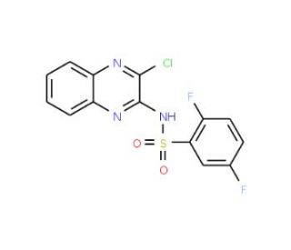 N-(3-chloroquinoxalin-2-yl)-2,5-difluorobenzenesulfonamide (CAS 735322-75-5) - chemical structure image
