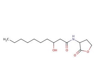 N-(3-Hydroxydecanoyl)-DL-homoserine lactone - chemical structure image