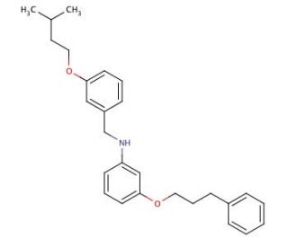 N-[3-(Isopentyloxy)benzyl]-3-(3-phenylpropoxy)aniline - chemical structure image