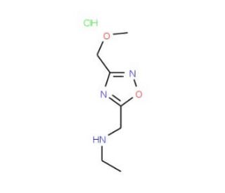 N-{[3-(Methoxymethyl)-1,2,4-oxadiazol-5-yl]-methyl}ethanamine hydrochloride (CAS 1185017-46-2) - chemical structure image