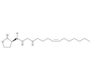 N-3-oxo-tetradec-7Z-enoyl-L-Homoserine lactone (CAS 482598-46-9) - chemical structure image
