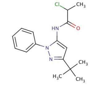 N-(3-tert-butyl-1-phenyl-1H-pyrazol-5-yl)-2-chloropropanamide - chemical structure image