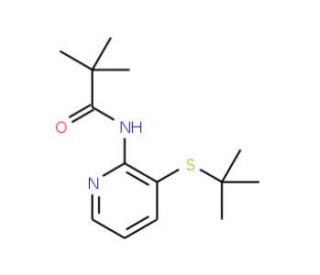 N-(3-tert-Butylsulfanyl-pyridin-2-yl)-2,2-dimethyl-propionamide (CAS 551950-44-8) - chemical structure image