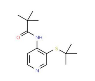 N-(3-tert-Butylsulfanyl-pyridin-4-yl)-2,2-dimethyl-propionamide (CAS 766557-59-9) - chemical structure image