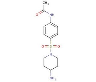 N-{4-[(4-aminopiperidin-1-yl)sulfonyl]phenyl}acetamide - chemical structure image