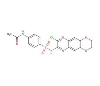 N-(4-{[(8-chloro-2,3-dihydro[1,4]dioxino[2,3-g]quinoxalin-7-yl)amino]sulfonyl}phenyl)acetamide - chemical structure image