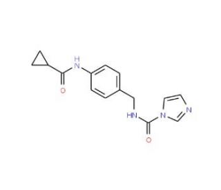 N-{4-[(cyclopropylcarbonyl)amino]benzyl}-1H-imidazole-1-carboxamide - chemical structure image