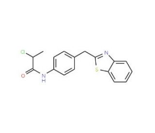 N-[4-(1,3-benzothiazol-2-ylmethyl)phenyl]-2-chloropropanamide - chemical structure image