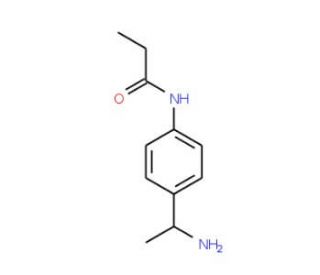 N-[4-(1-aminoethyl)phenyl]propanamide - chemical structure image