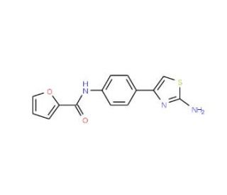 N-[4-(2-amino-1,3-thiazol-4-yl)phenyl]-2-furamide - chemical structure image