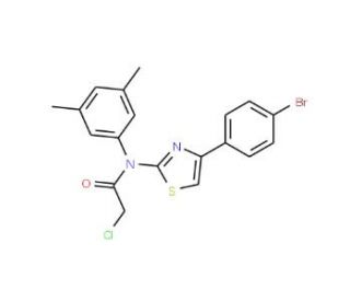 N-[4-(4-bromophenyl)-1,3-thiazol-2-yl]-2-chloro-N-(3,5-dimethylphenyl)acetamide - chemical structure image