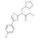 N-[4-(4-bromophenyl)-1,3-thiazol-2-yl]-2-chloro-N-(tetrahydrofuran-2-ylmethyl)acetamide - chemical structure image