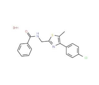 N-{[4-(4-chlorophenyl)-5-methyl-1,3-thiazol-2-yl]methyl}benzamide hydrobromide - chemical structure image